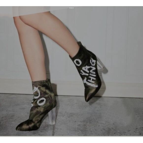 ALDO Limited edition Oceani Camo Do Ya Thing Ankle Bootie Sz. 7.5 - Picture 1 of 11